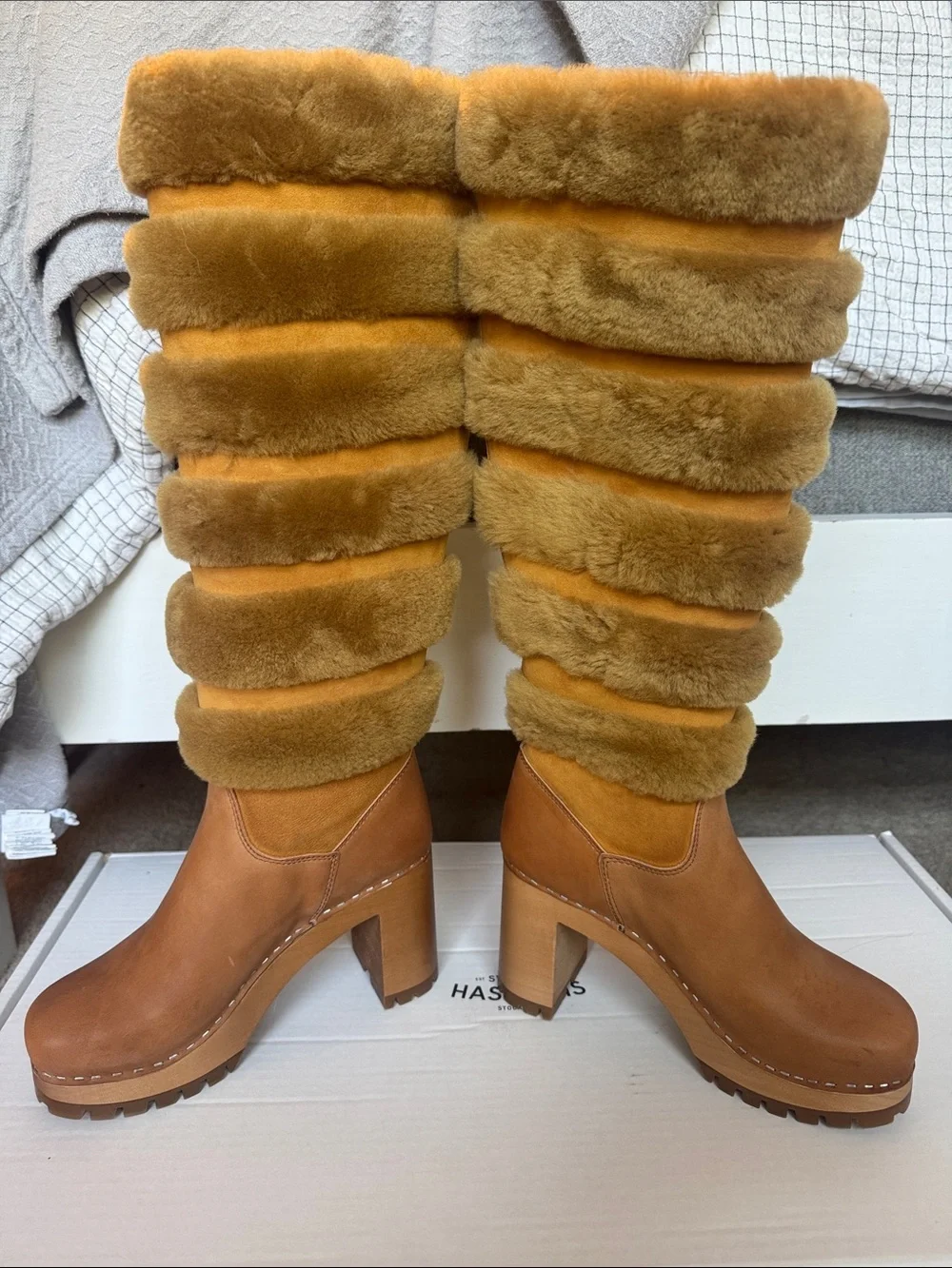 Swedish Hasbeens Romanian Knee Boot